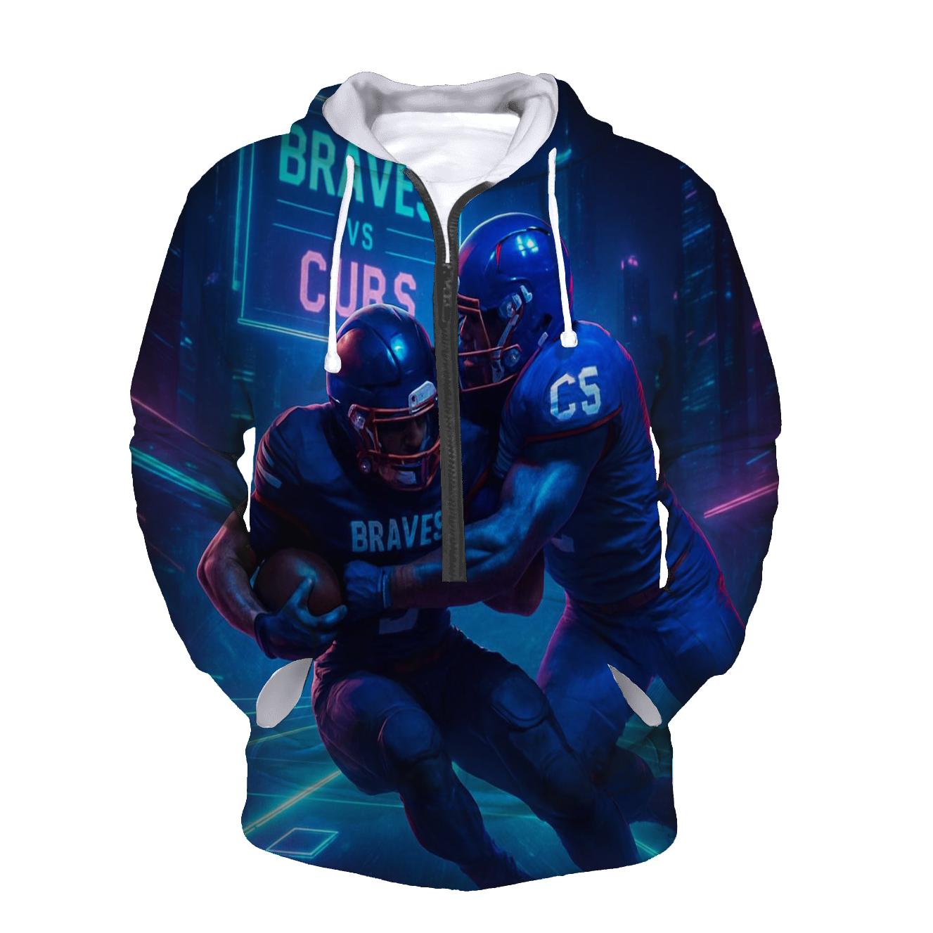 Neon Skybridge Clash Braves Vs Cubs graphic hoodies
