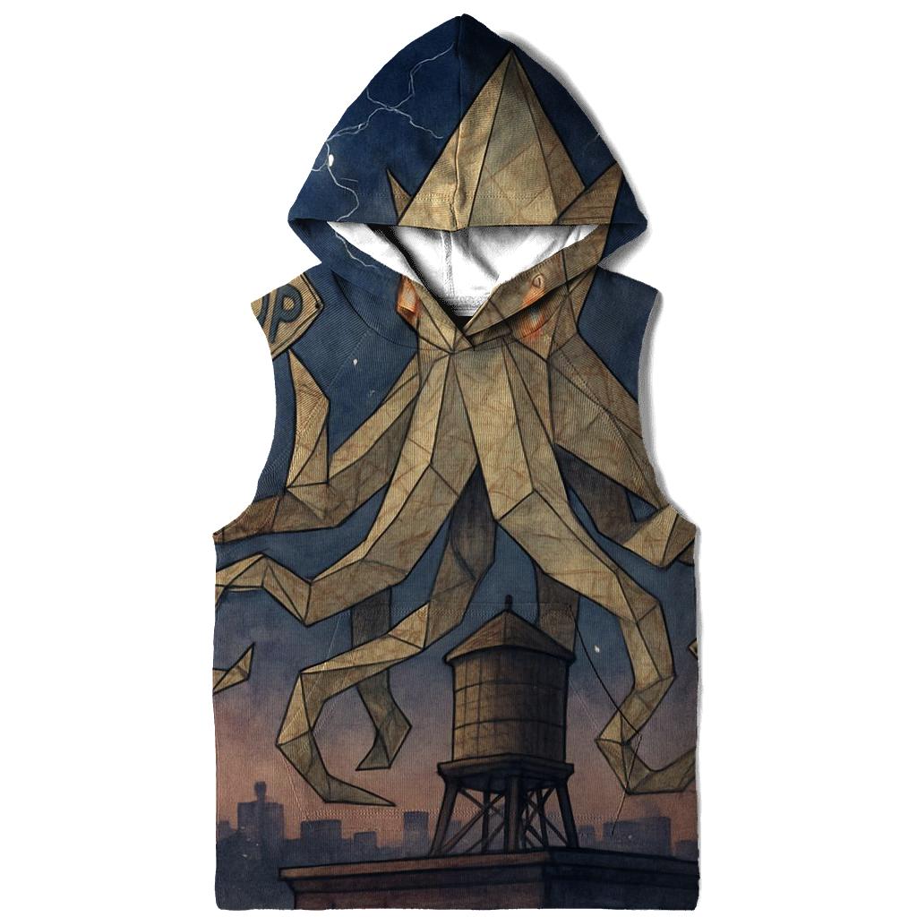 Origami Kraken Skyline designer hoodies