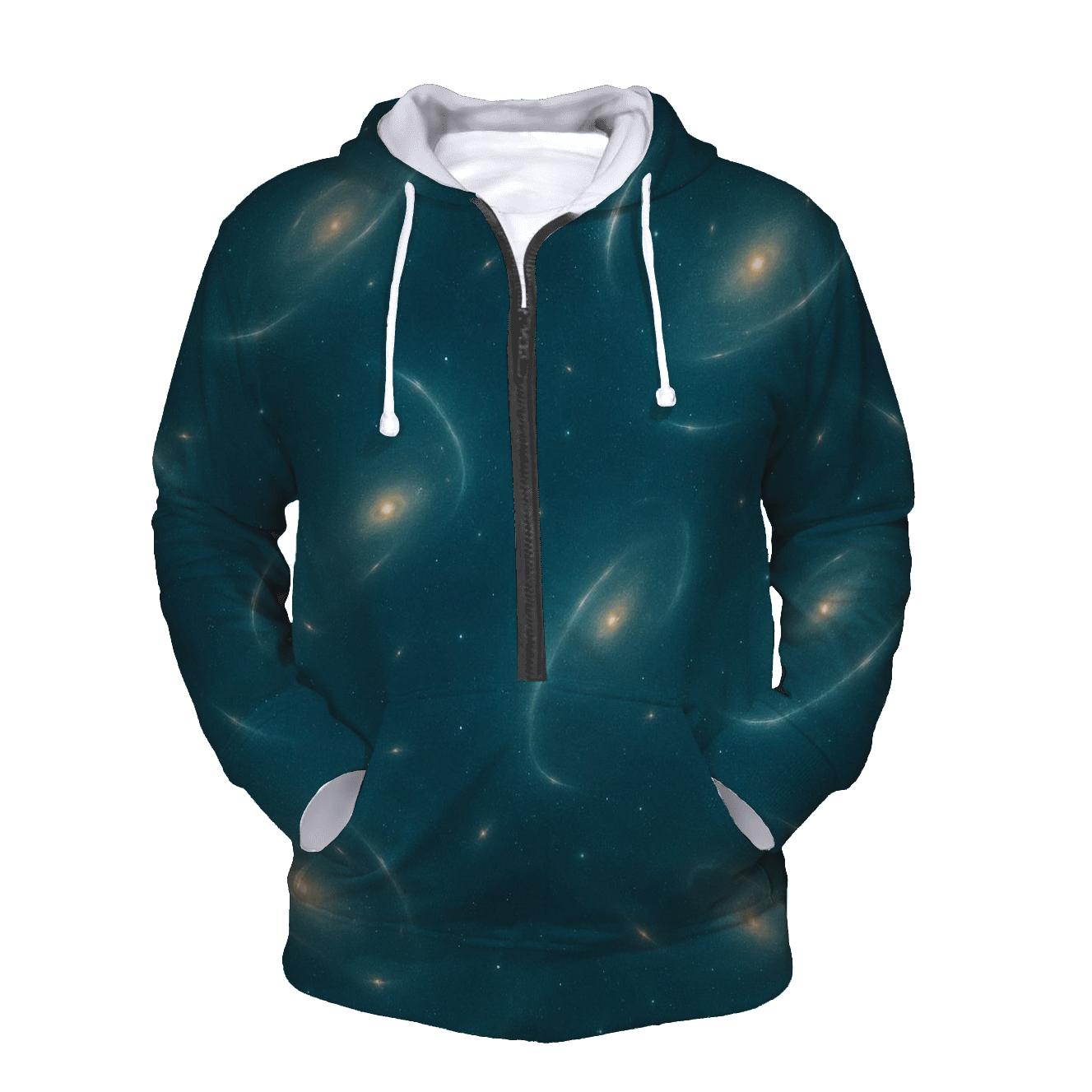 Gravitational Lens Arc Lattice printed hoodies