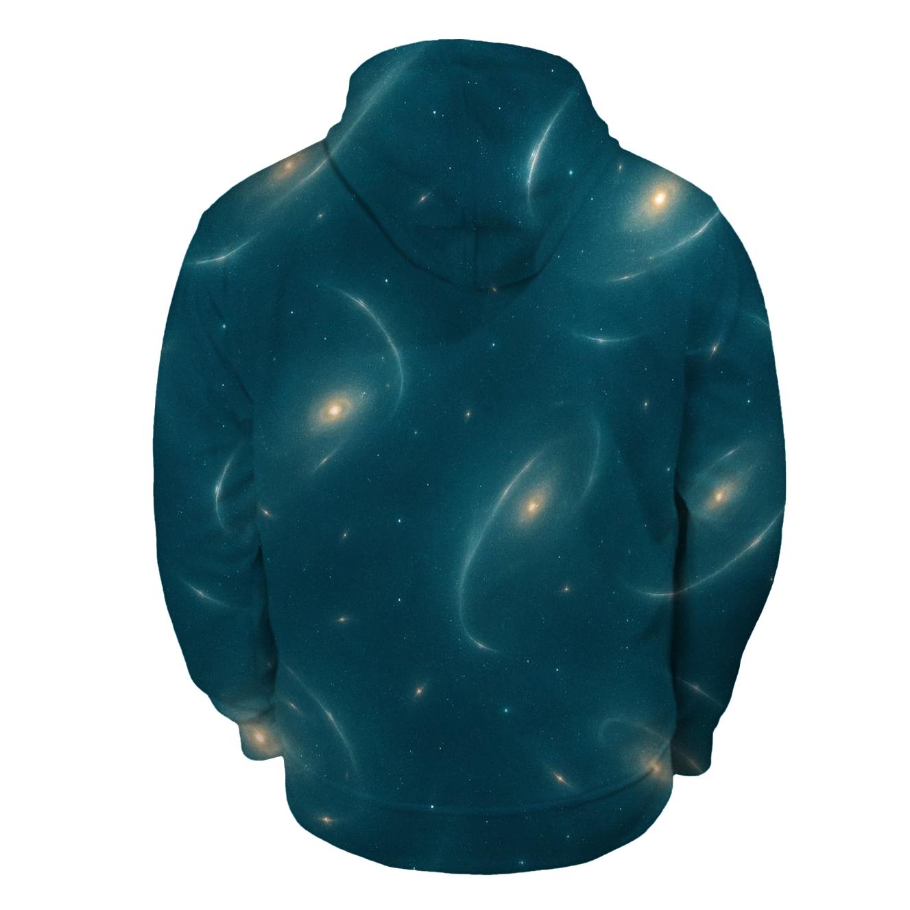 Gravitational Lens Arc Lattice printed hoodies