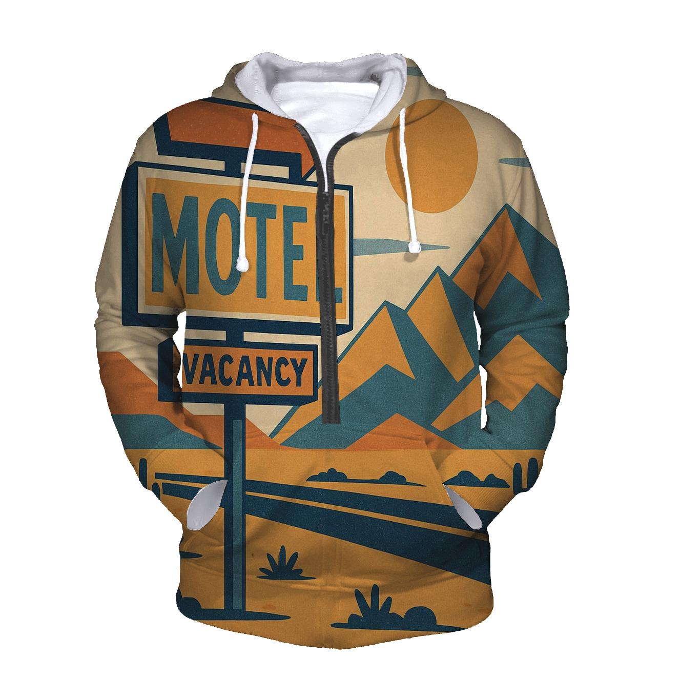 Desert Motel Postcard Geometry printed hoodies