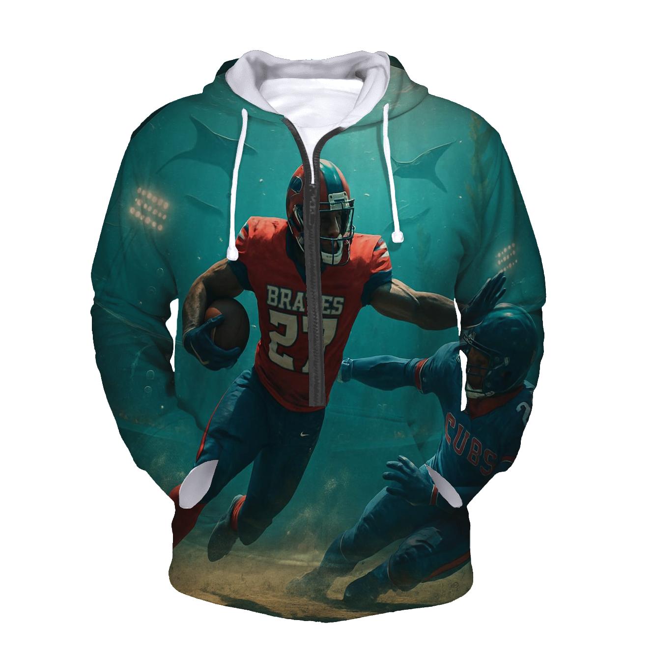 Undersea Dome Gridiron Braves Vs Cubs embroidered hoodies