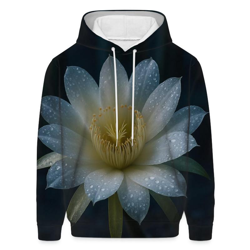 Night Blooming Cactus After Rain zip-up hoodies