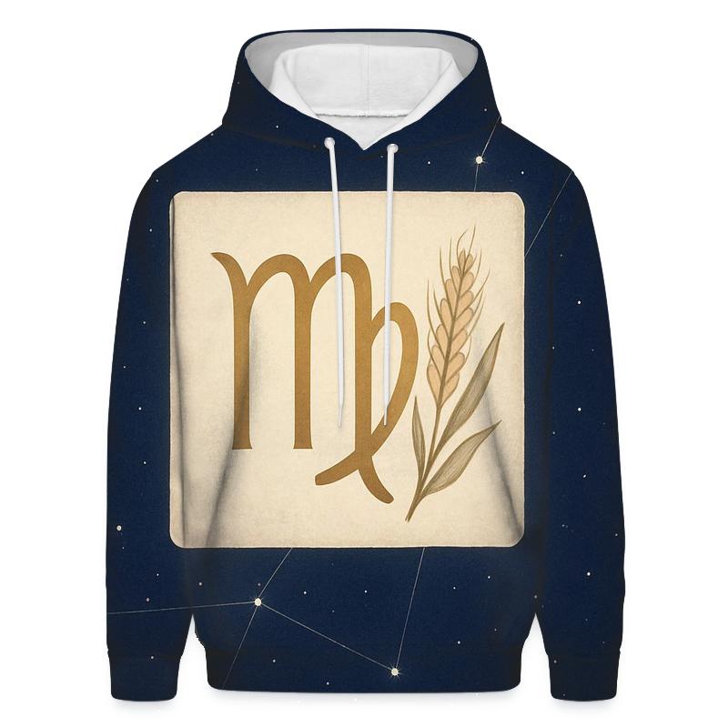 Virgo Sheaf Of Wheat Star Map designer hoodies