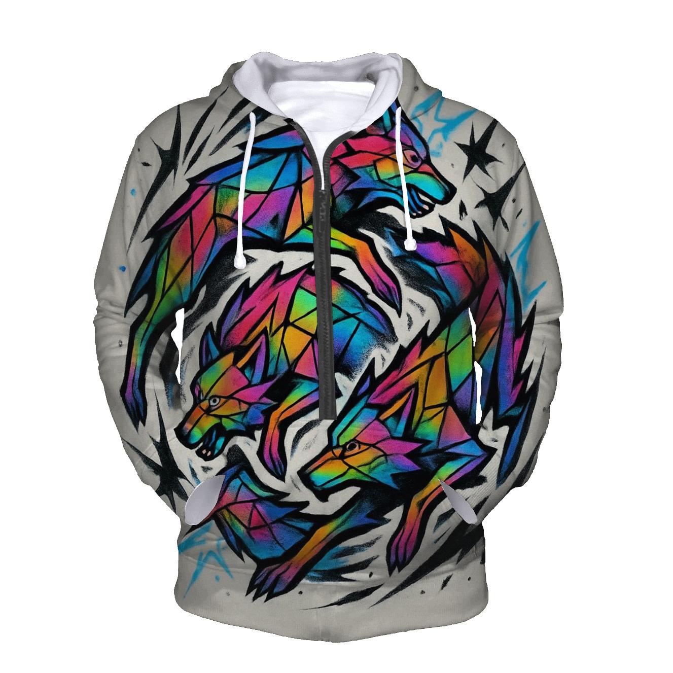 Prismatic Totem Pack Spiral graphic hoodies