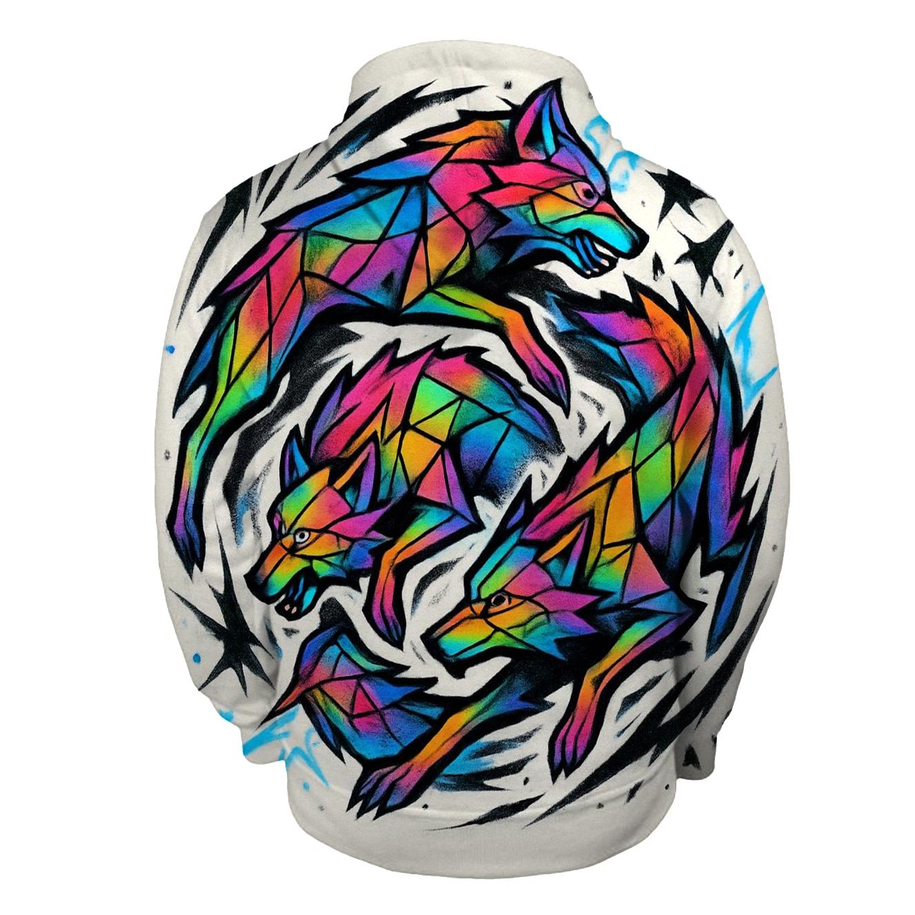 Prismatic Totem Pack Spiral graphic hoodies