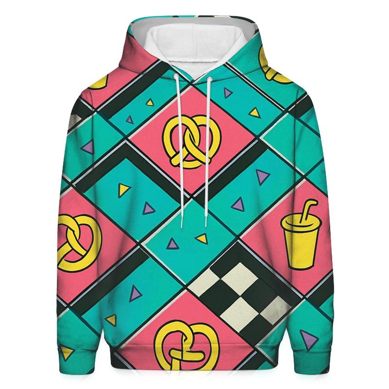 Mall Food Court Neon Tiles hoodie designs