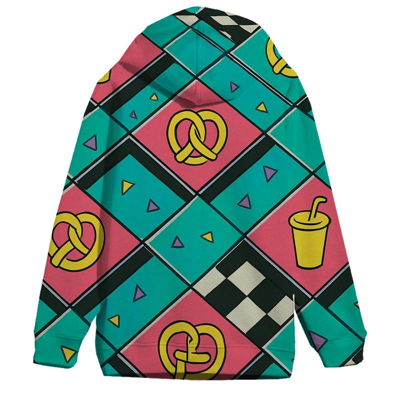 Mall Food Court Neon Tiles hoodie designs