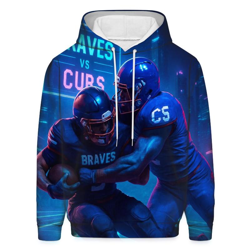 Neon Skybridge Clash Braves Vs Cubs graphic hoodies