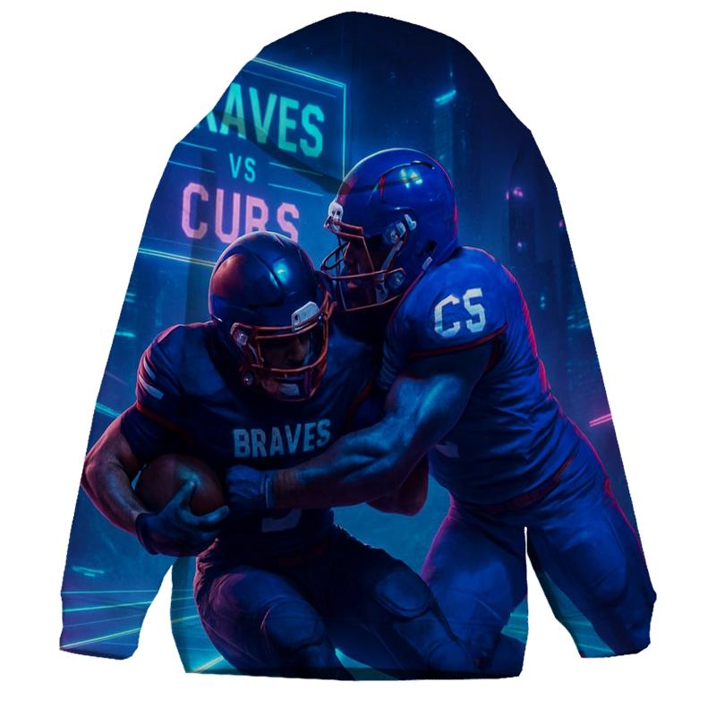 Neon Skybridge Clash Braves Vs Cubs graphic hoodies