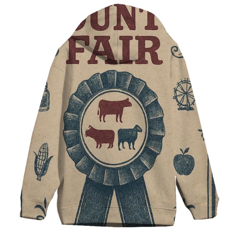 Aged County Fair Prize Ribbon Poster hoodie styles