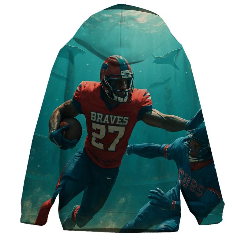 Undersea Dome Gridiron Braves Vs Cubs heavyweight hoodies
