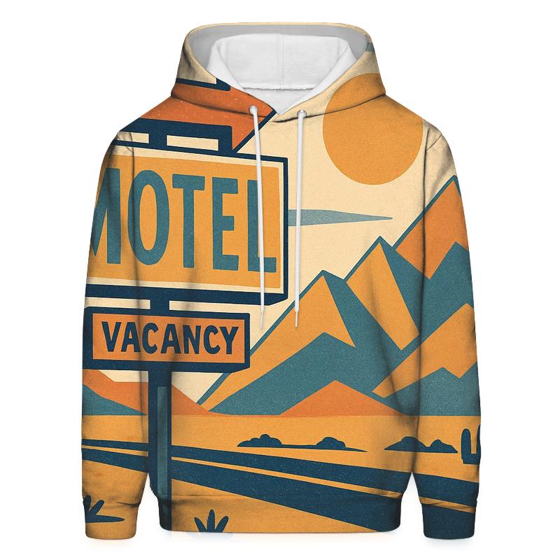 Desert Motel Postcard Geometry custom hoodies