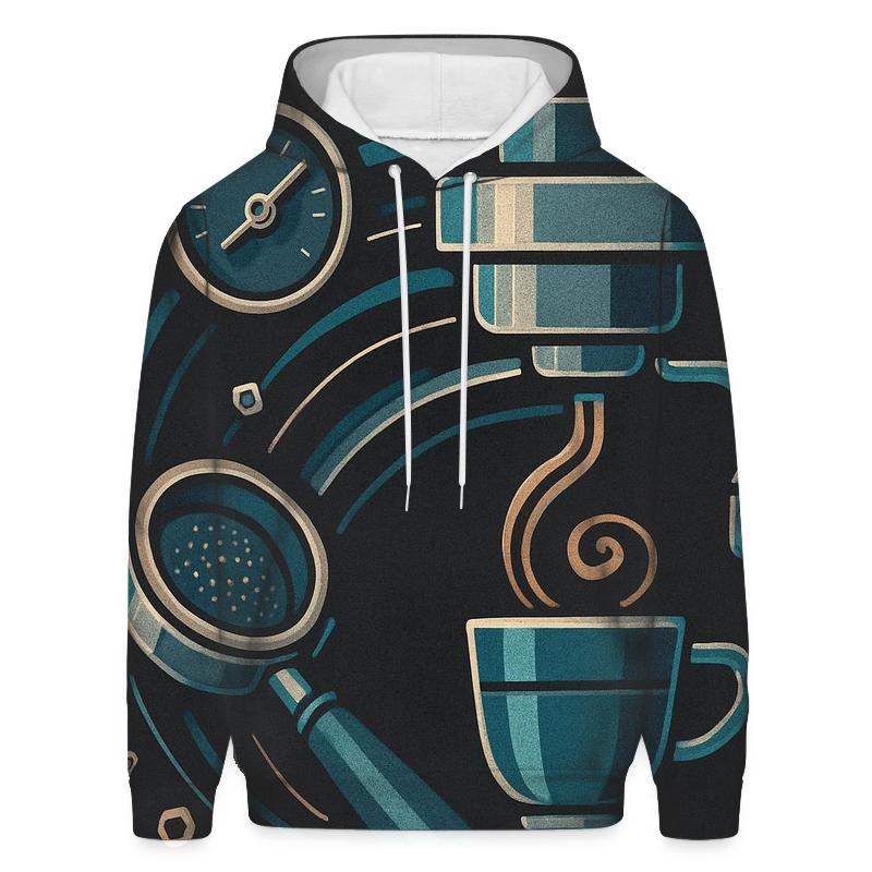 Espresso Arc Mechanism zip-up hoodies