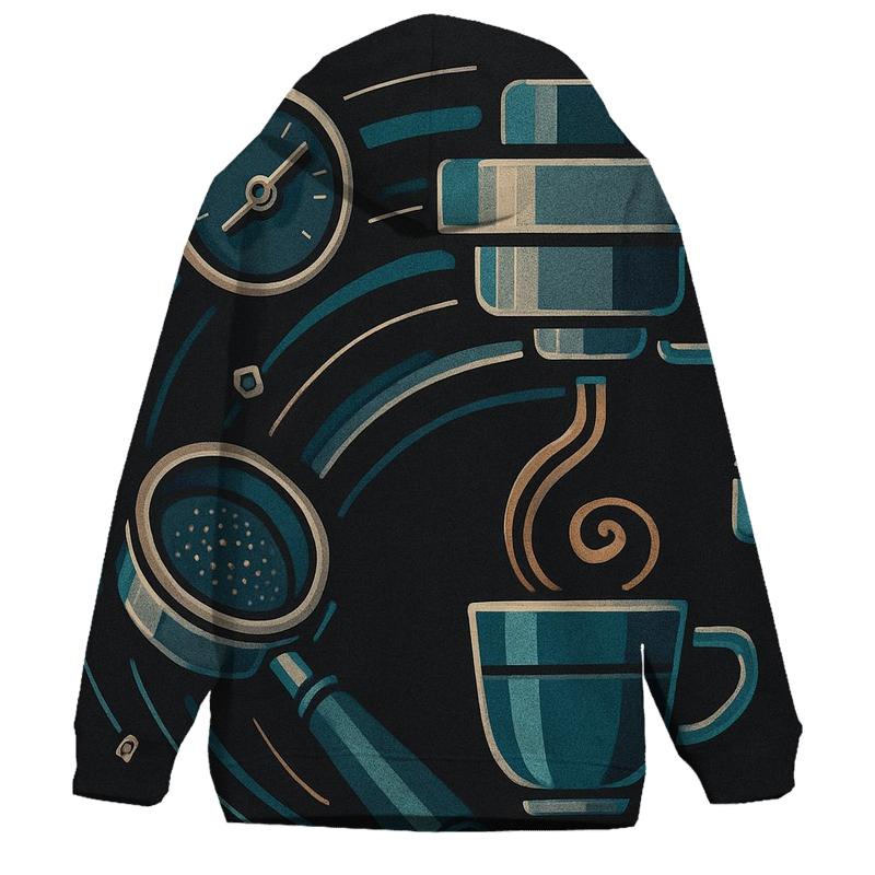 Espresso Arc Mechanism zip-up hoodies