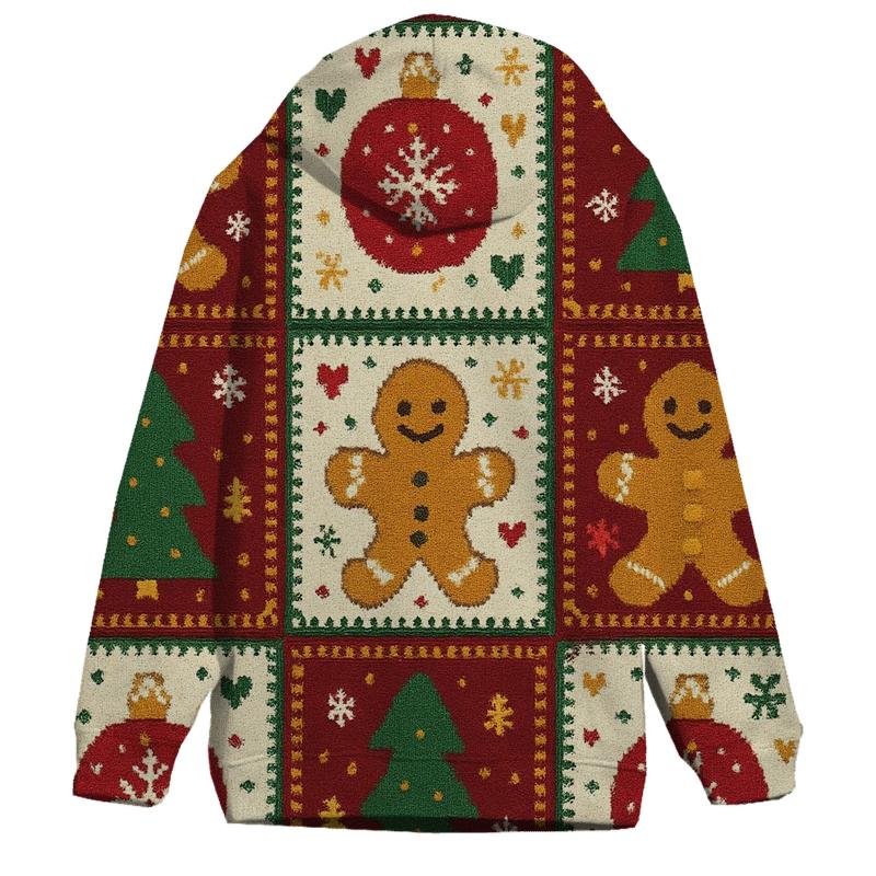 Gingerbread Ornament Patchwork Parade Design pullover hoodies