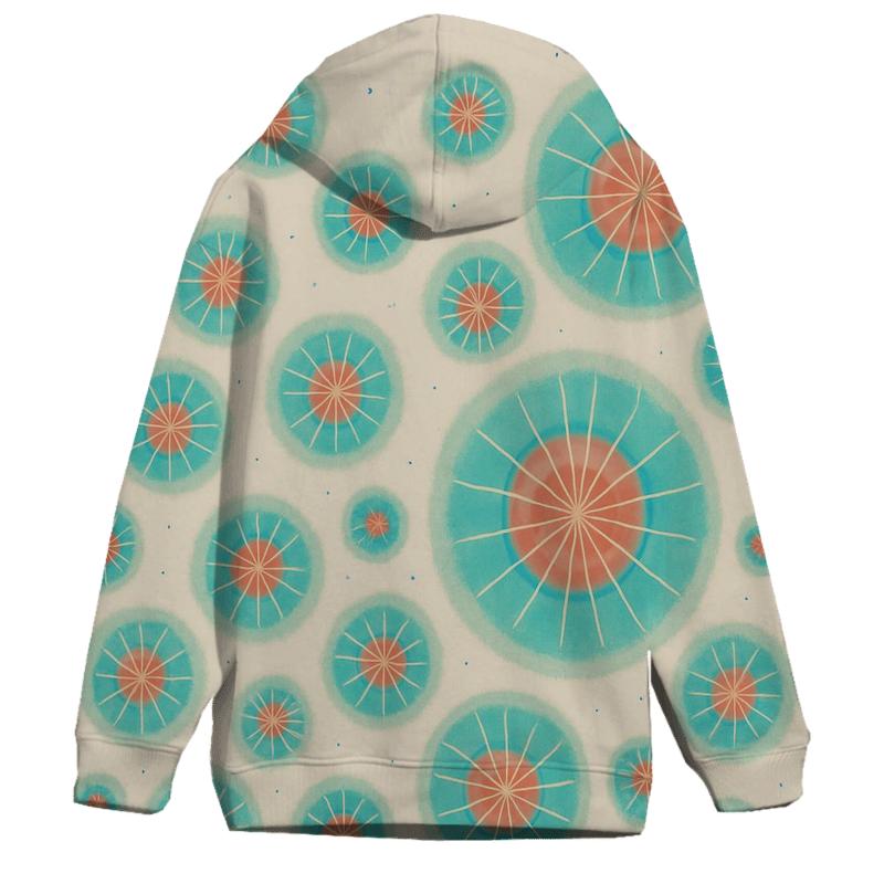 Kumo Comet Rosette Constellation zip-up hoodies