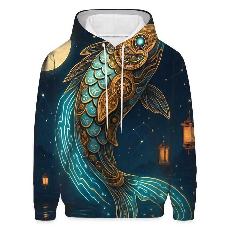 Clockwork Koi Comet heavyweight hoodies