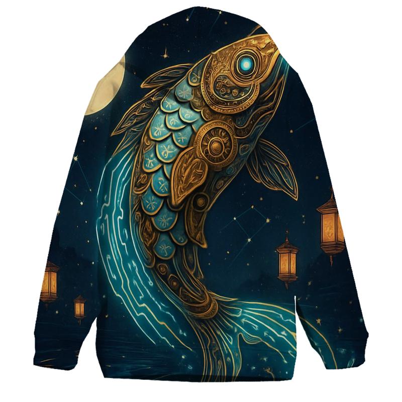 Clockwork Koi Comet heavyweight hoodies
