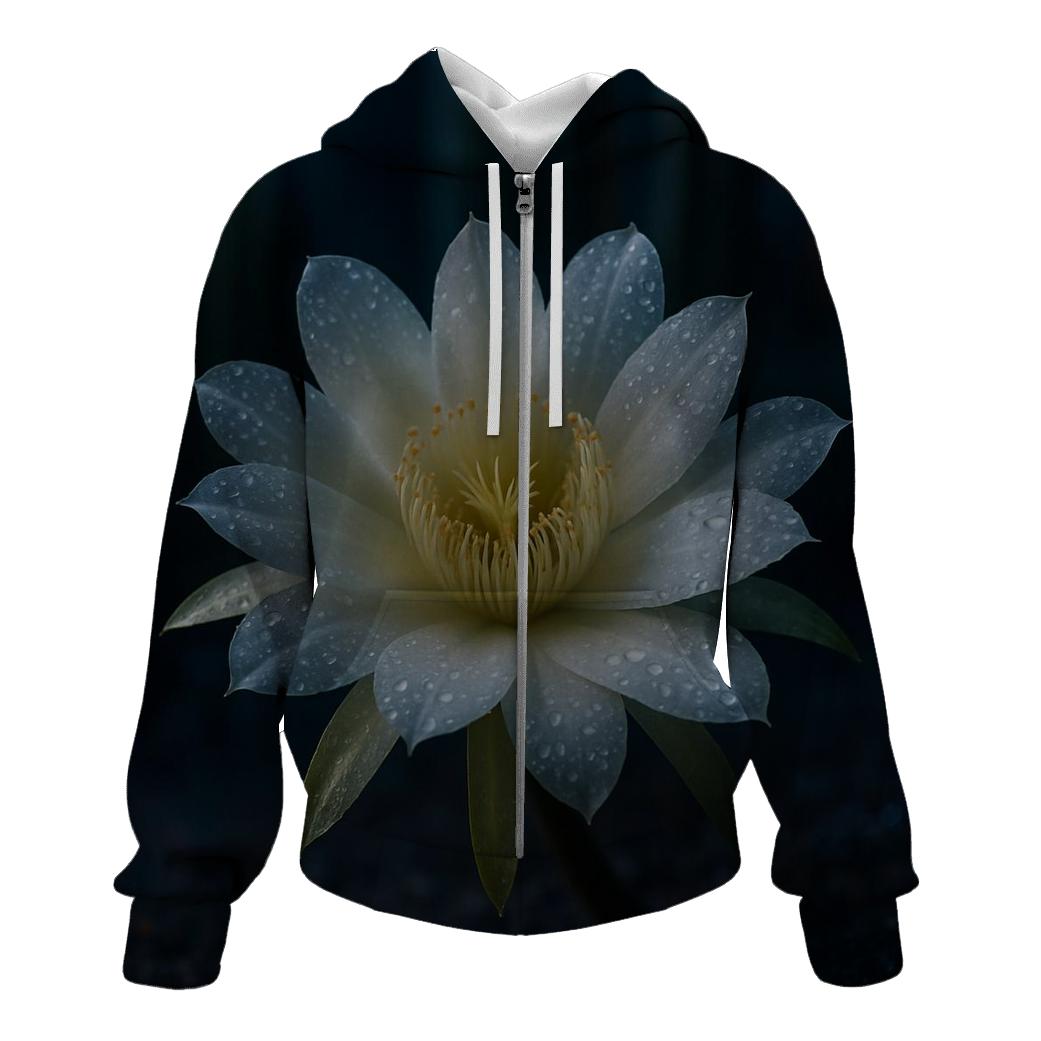 Night Blooming Cactus After Rain graphic hoodies