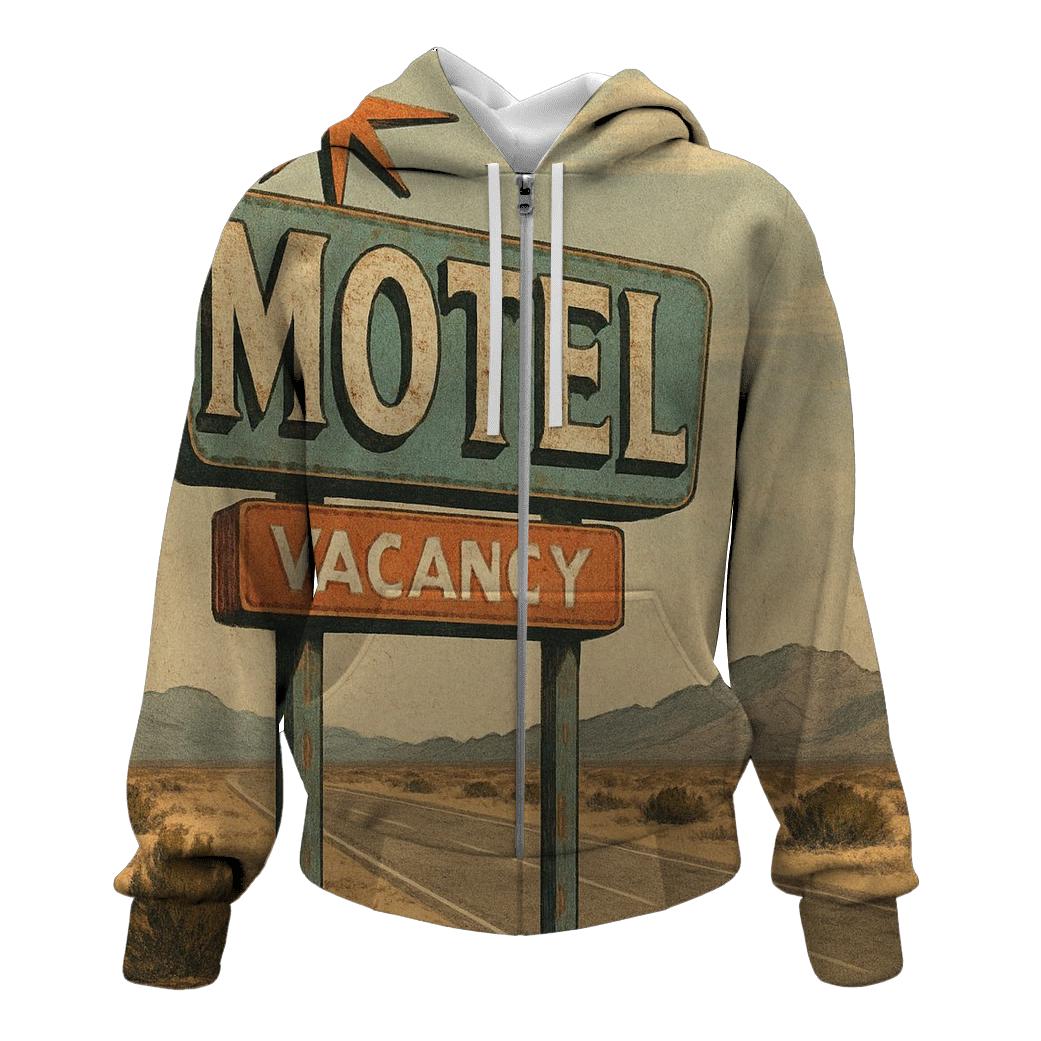 Faded Desert Motel Starburst Sign hoodie designs