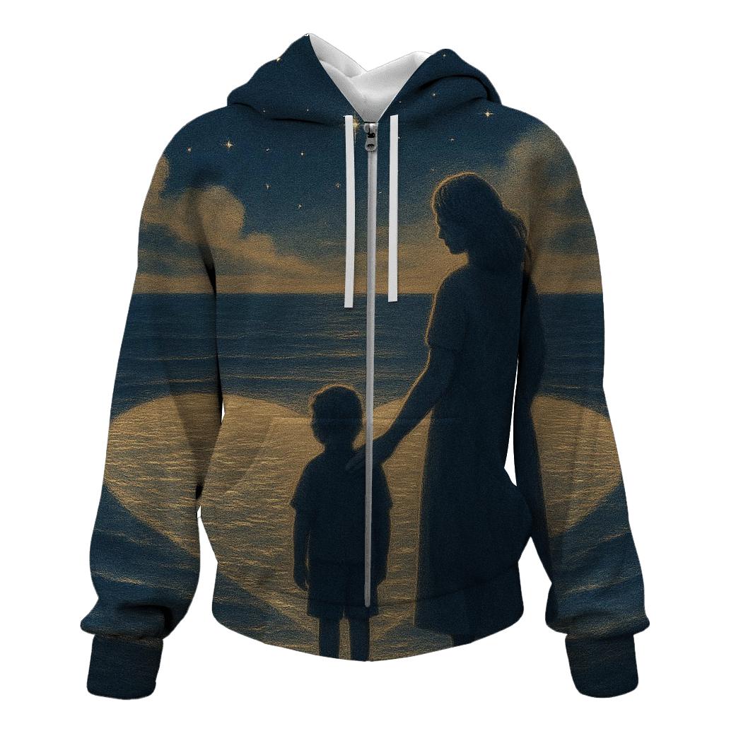 The Quiet Harbor Where Courage Begins embroidered hoodies