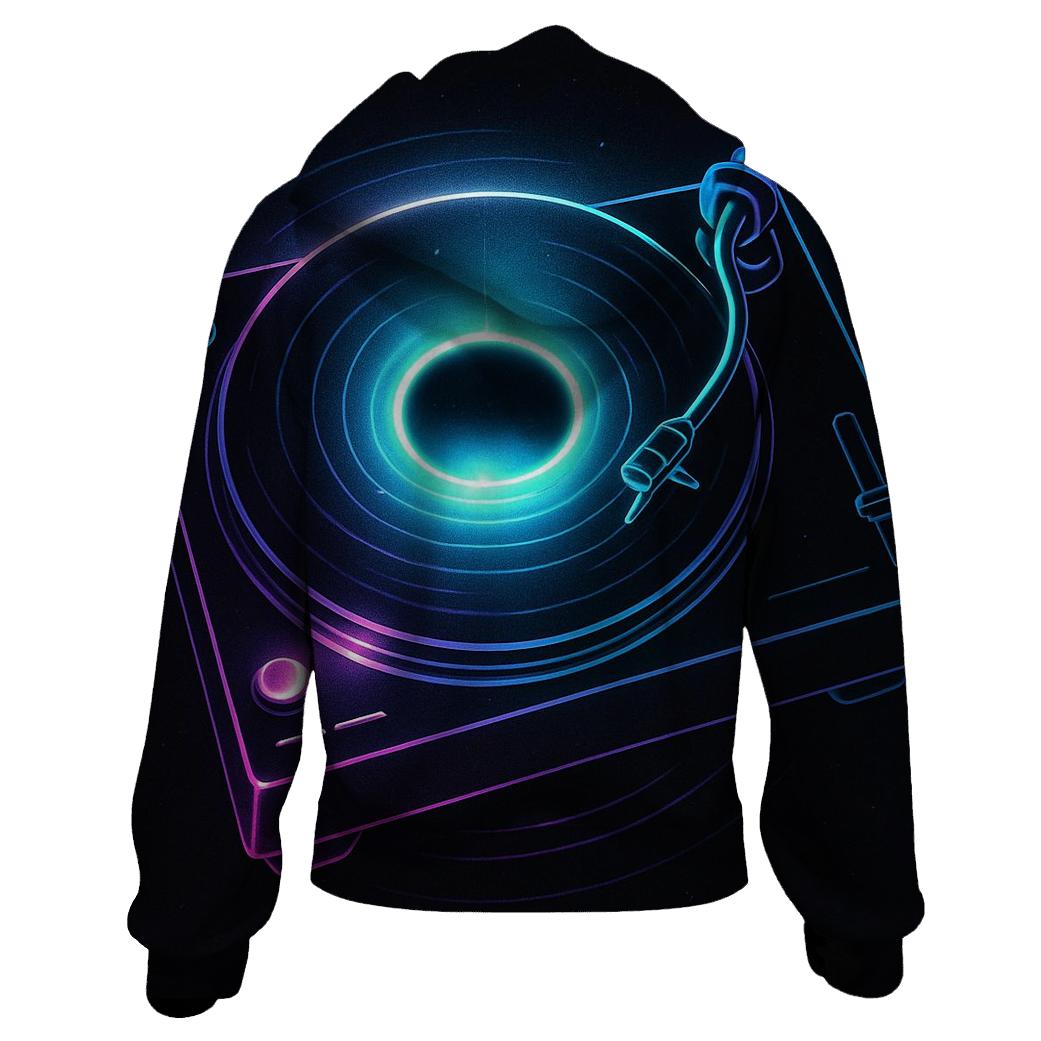 Neon Turntable Portal premium hoodies