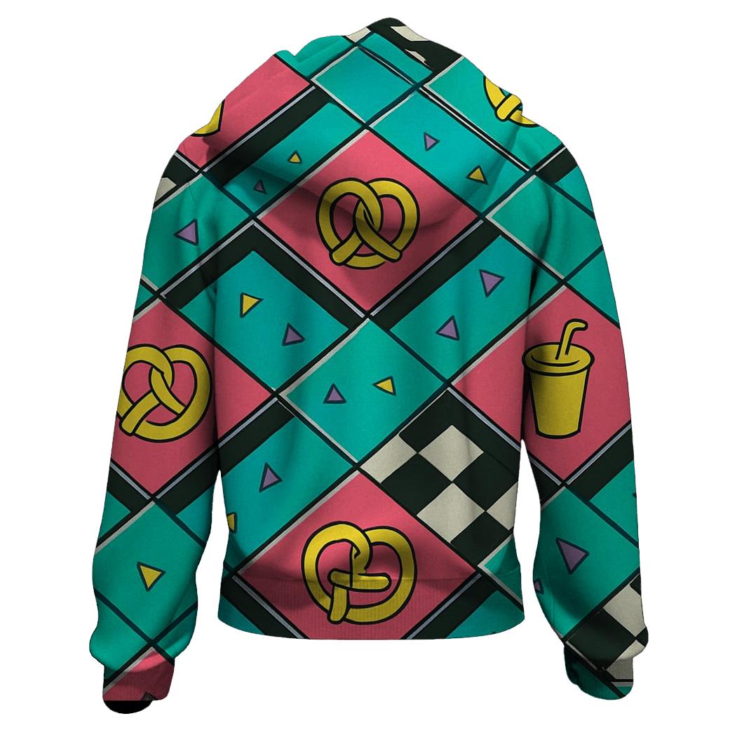 Mall Food Court Neon Tiles hoodie designs