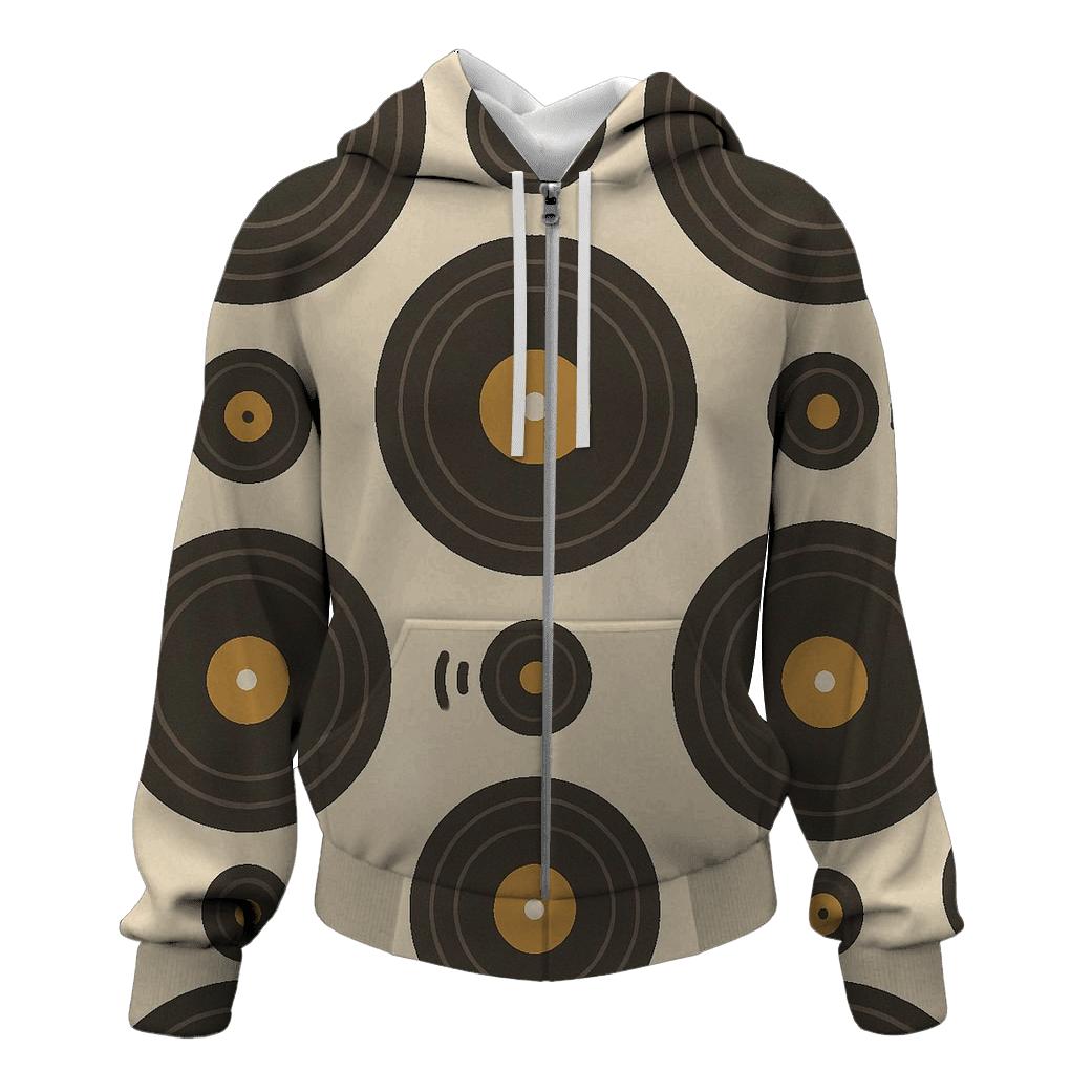 Groovy Vinyl Record Rings heavyweight hoodies