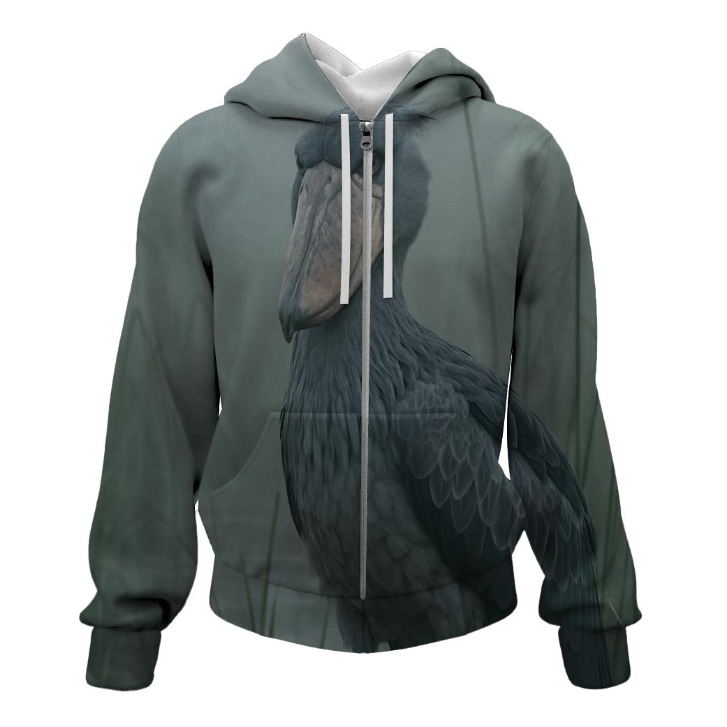 Reedbed Sentinel Shoebill printed hoodies