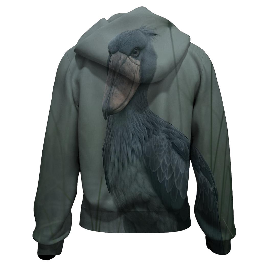 Reedbed Sentinel Shoebill printed hoodies