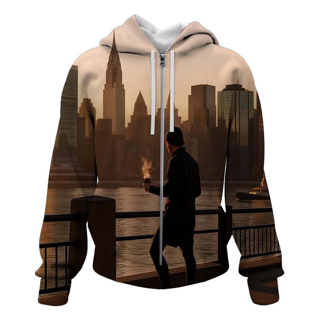 First Light Over Midtown From Roosevelt Island Promenade hoodie trends