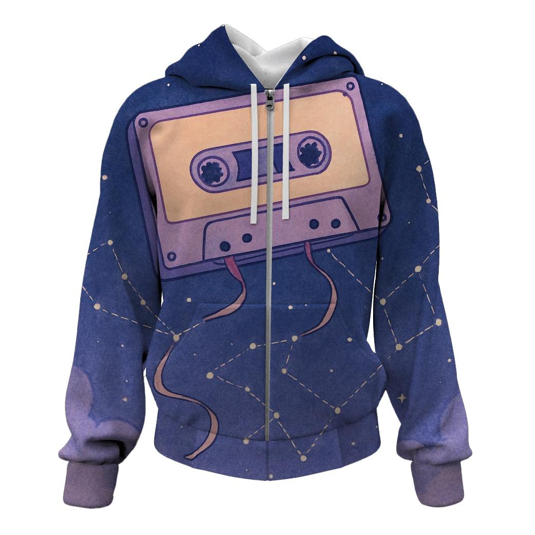 Cassette Constellation Map pullover hoodies