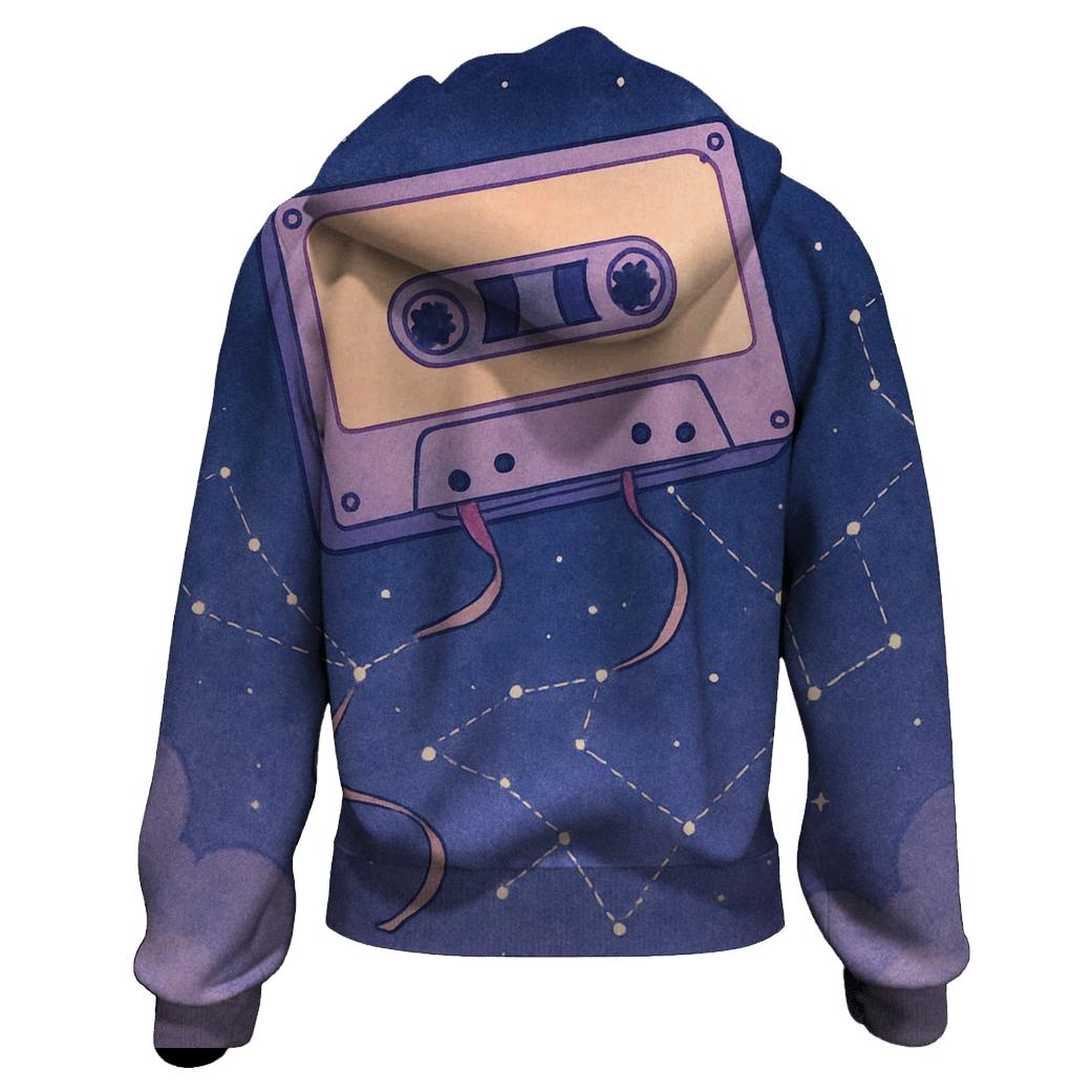 Cassette Constellation Map pullover hoodies