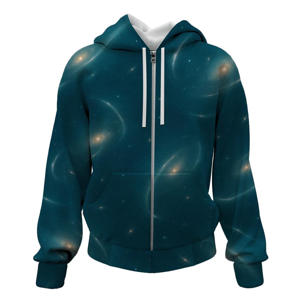 Gravitational Lens Arc Lattice hoodie designs