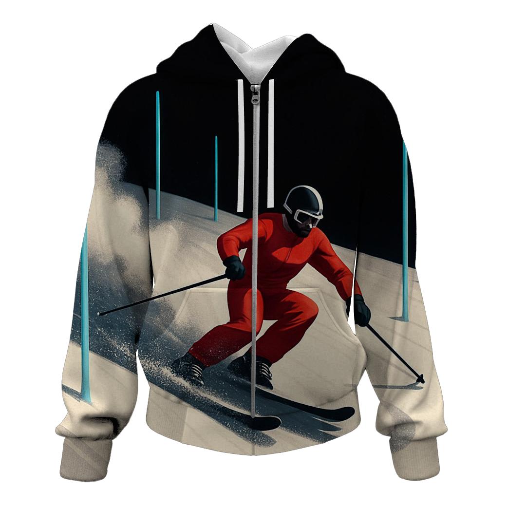 Lunar Powder Ski Slalom premium hoodies
