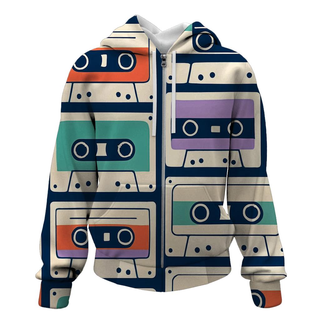 Cassette Label Color Block Parade custom hoodies