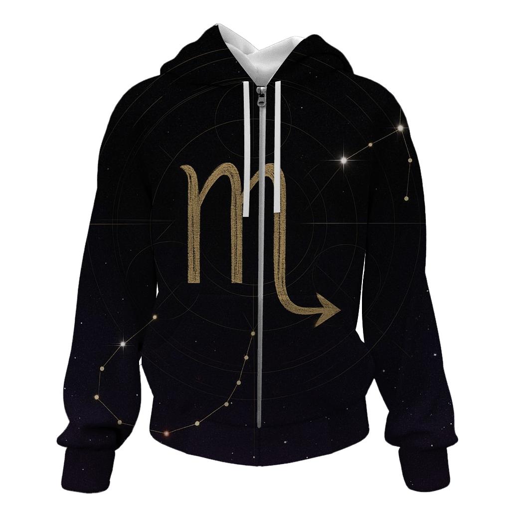 Scorpio J Tail Constellation Sigil custom hoodies
