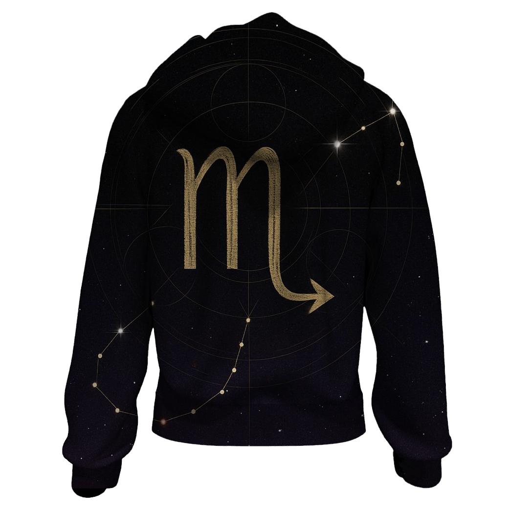 Scorpio J Tail Constellation Sigil custom hoodies