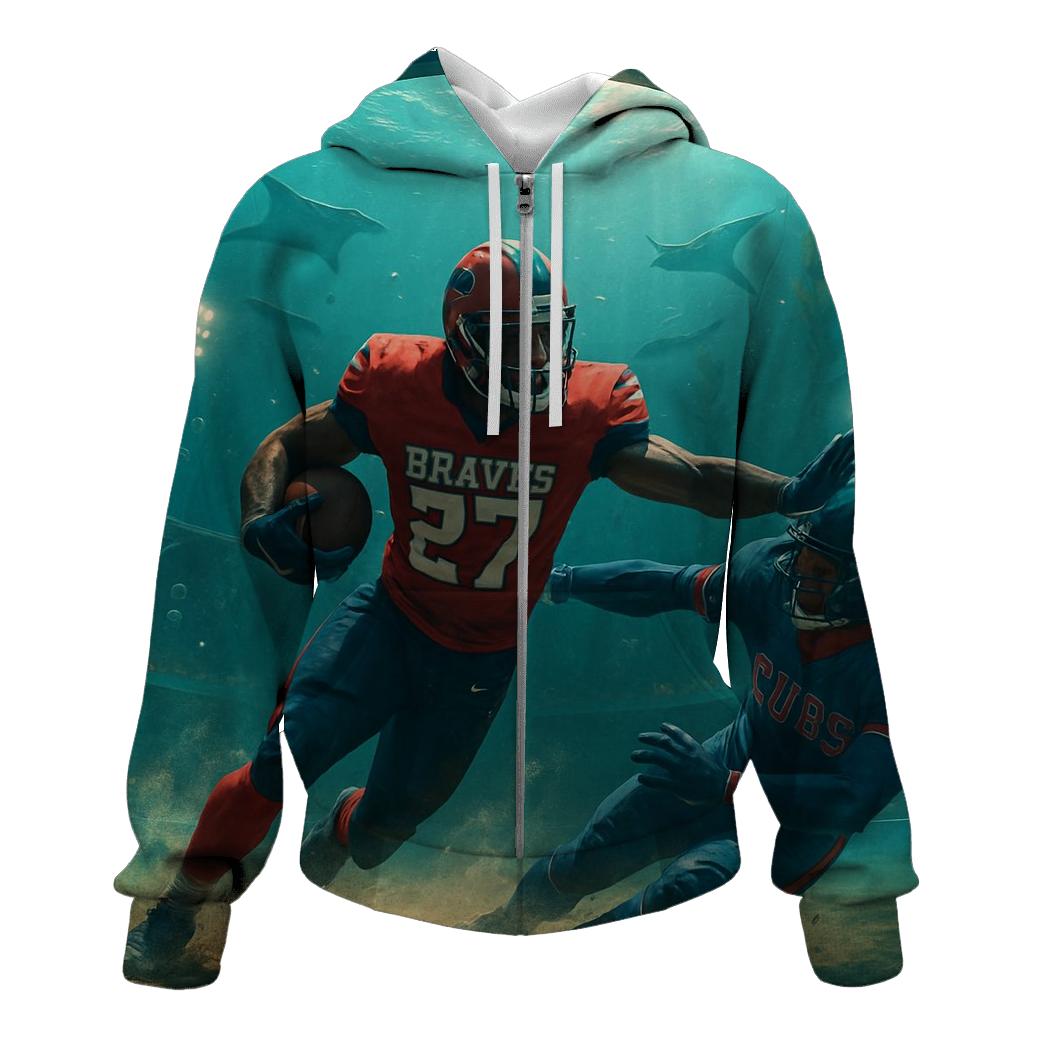 Undersea Dome Gridiron Braves Vs Cubs premium hoodies