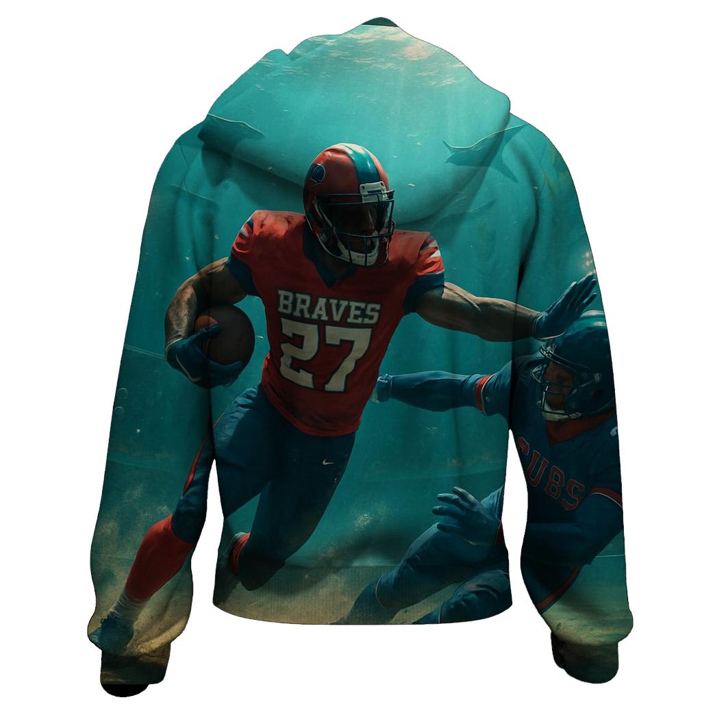 Undersea Dome Gridiron Braves Vs Cubs premium hoodies
