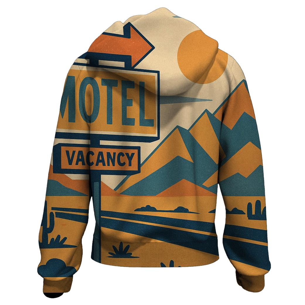 Desert Motel Postcard Geometry embroidered hoodies