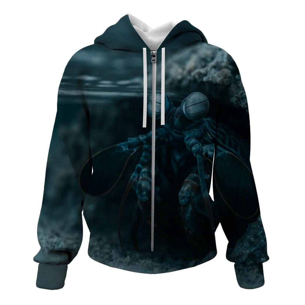 Tidepool Prism Peacock Mantis Shrimp pullover hoodies