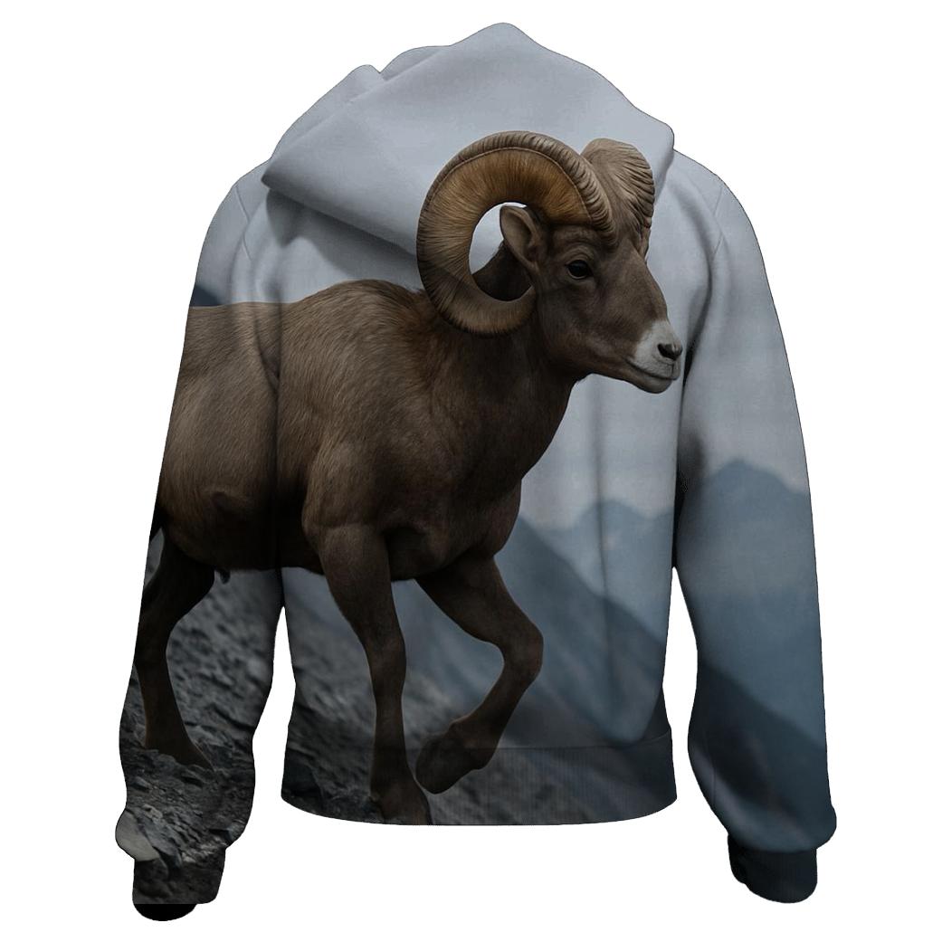 Scree Traverse Bighorn Ram printed hoodies