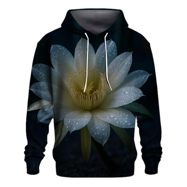 Night Blooming Cactus After Rain printed hoodies