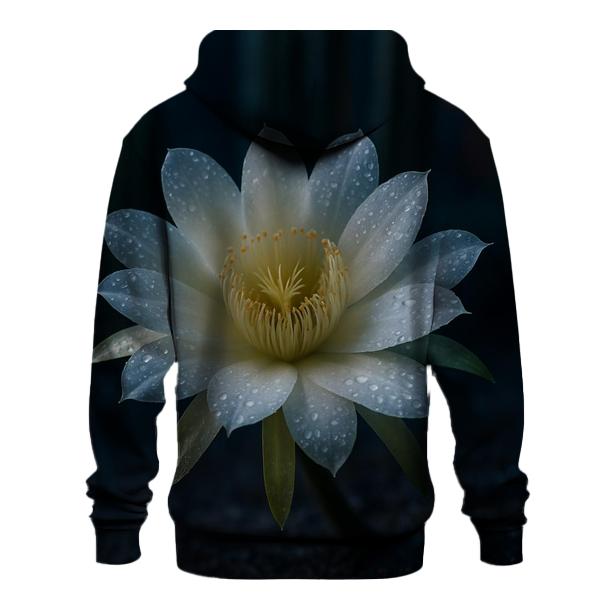Night Blooming Cactus After Rain printed hoodies