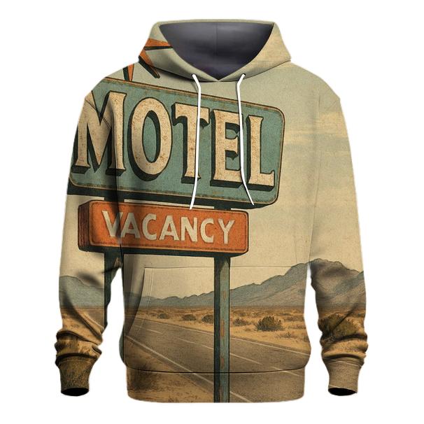 Faded Desert Motel Starburst Sign embroidered hoodies