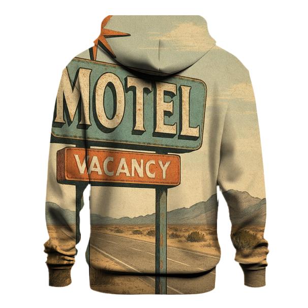 Faded Desert Motel Starburst Sign embroidered hoodies