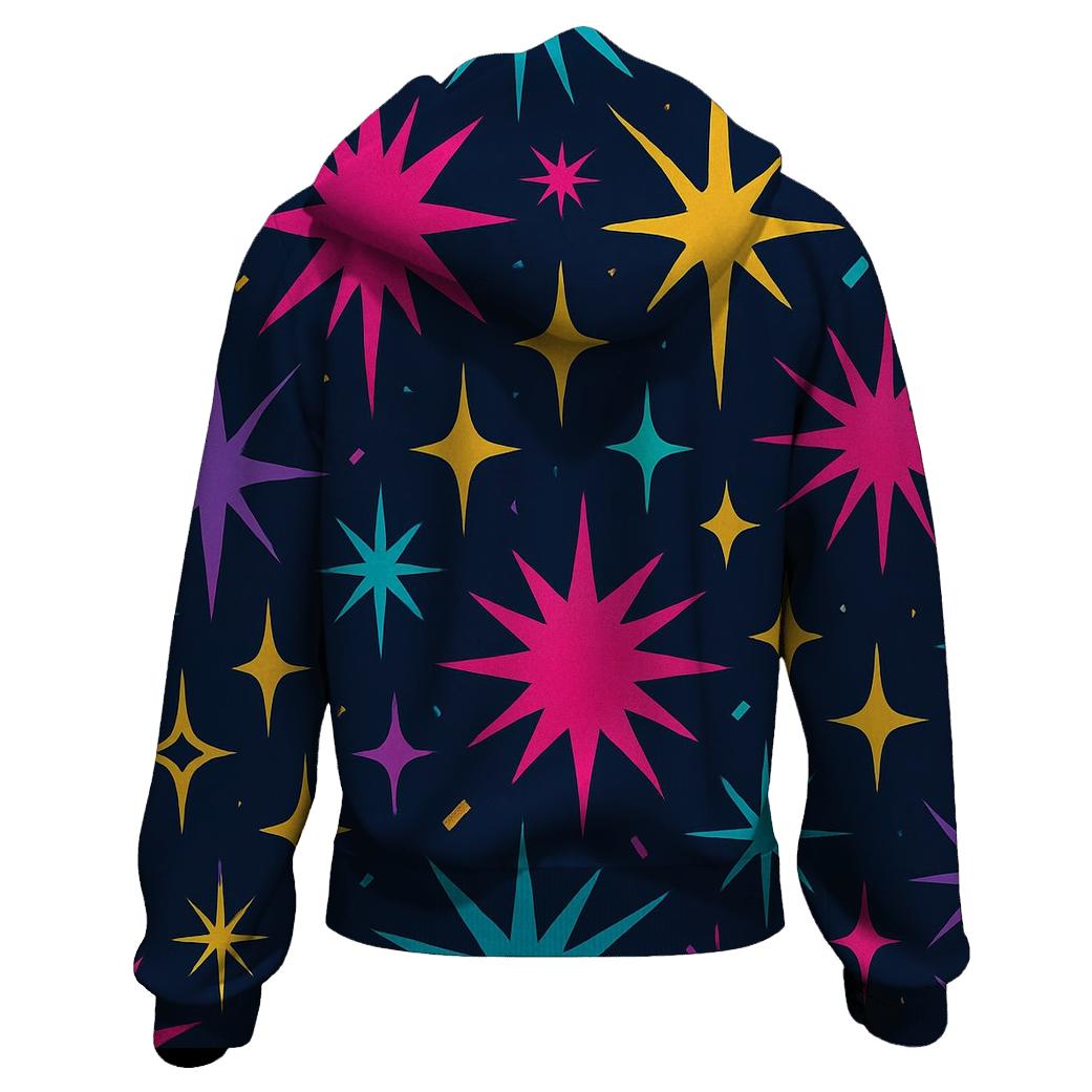 Disco Starburst Confetti lightweight hoodies