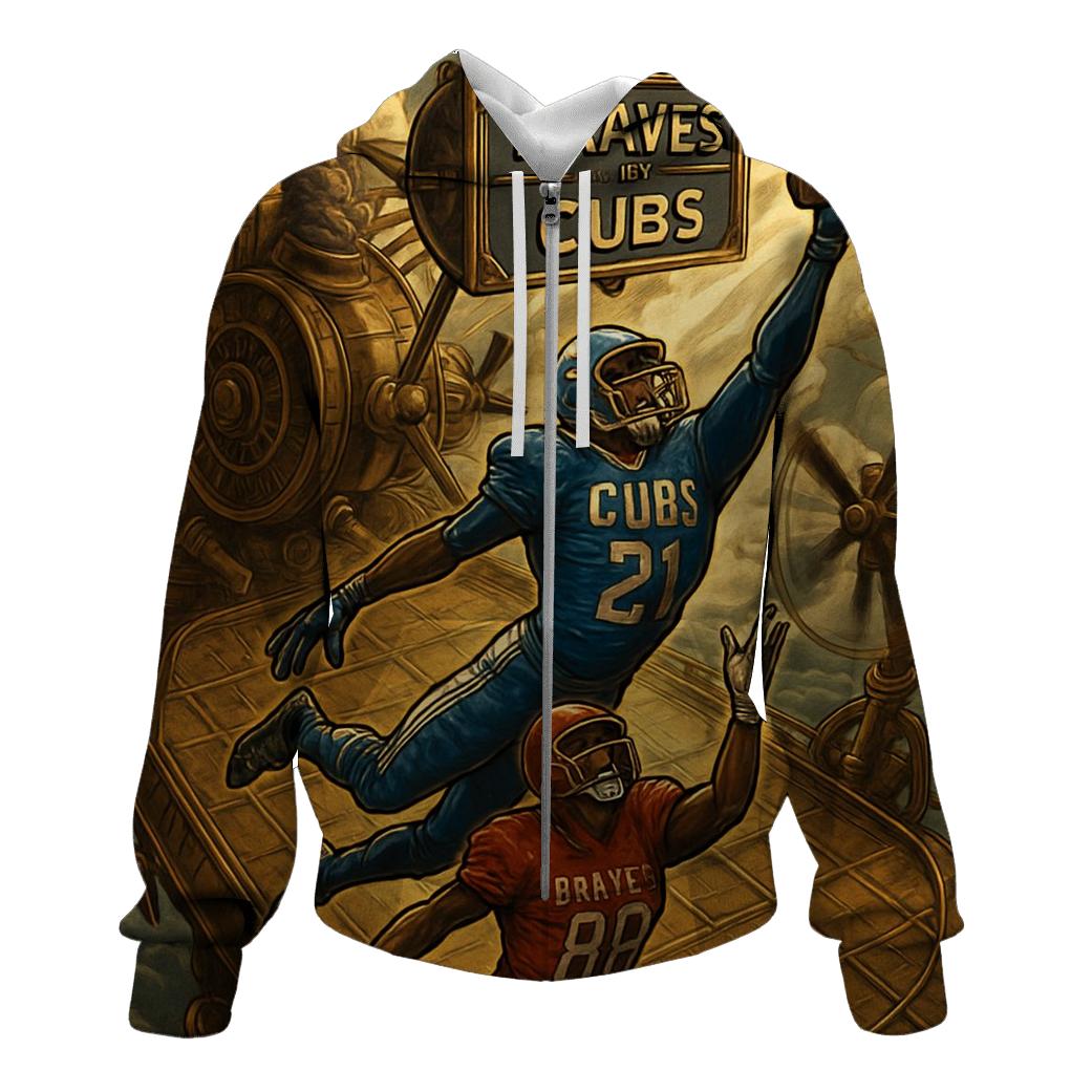 Steampunk Airship Bowl Braves Vs Cubs printed hoodies